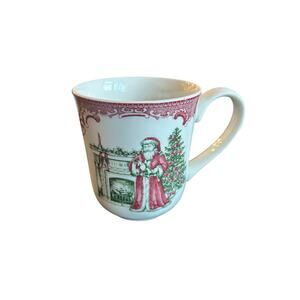 Johnson Brothers Old Britain Castles Pink Christmas Mug - England 1883- Rare
